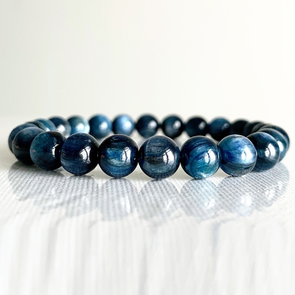 ✨Top grade AAA+ 9mm blue kyanite bracelet - Picture 5 of 9